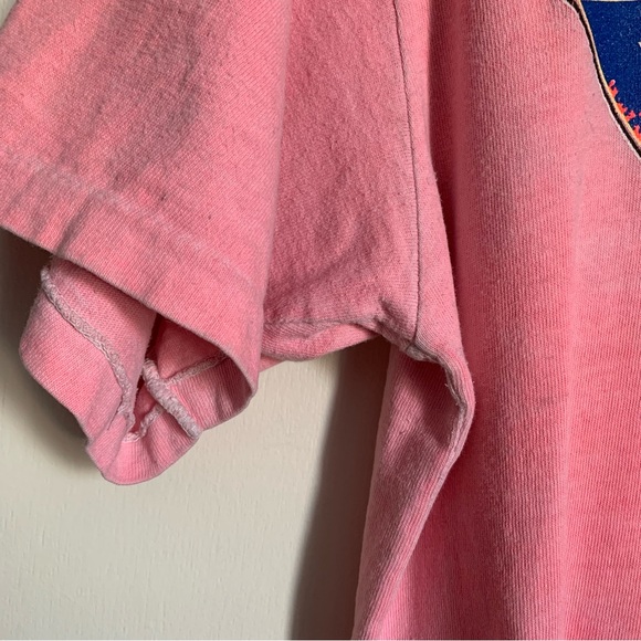 Vintage Brooks Athletics T-Shirt Faded Pink Medium 80s 90s Single Stitch - Picture 6 of 7